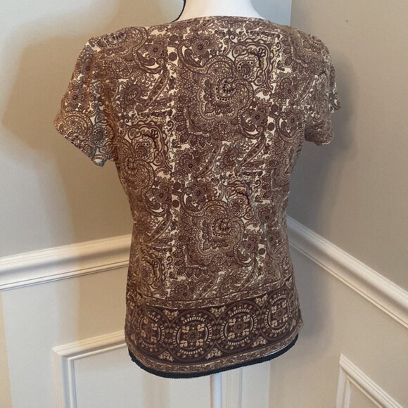 St. John’s Bay vintage paisley t-shirt size small - Picture 2 of 5